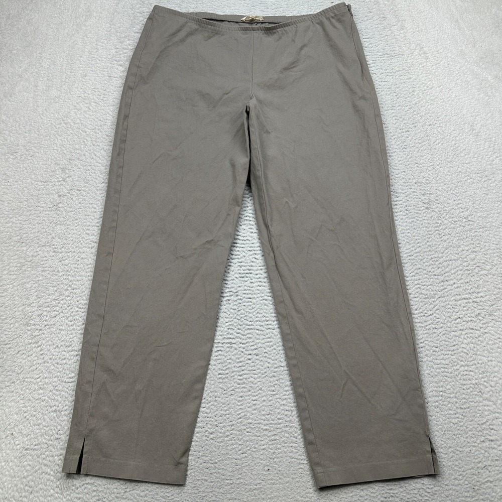 Eileen Fisher 3/4 Cropped Pants Women's Size Medium (Fits 34X26) Pull on Zipper